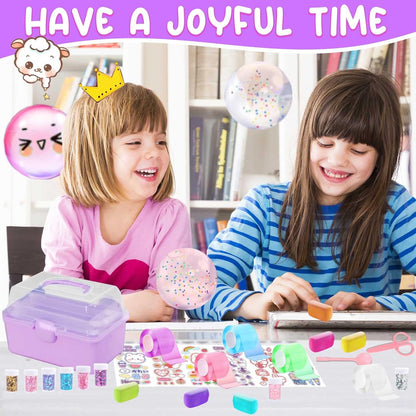 Nano Tape Bubble Kit for Kids, DIY Squishy Stress Ball Making Maker Kit, Birthday Gifts for 4 5 6 7 8 9 10 11 12 Year Old Girls Girl Grandkids, Kids Toys for Girls 4-6 6-8 7-8 8-10 10-12