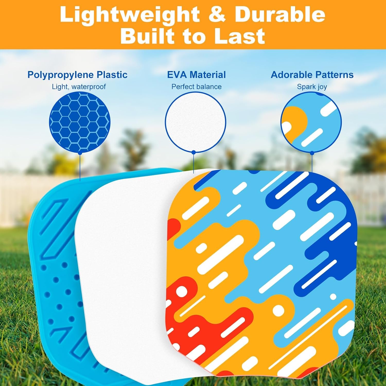 Outdoor Toys for Kids Pickleball Paddles - outside Beach Yard Games Toy for Kid Ages 4-5-6-7-8-12 Year Old Boys & Girls Gifts, Balls Set of 2, Lightweight & Durable Grip for Small Hands, Beginner