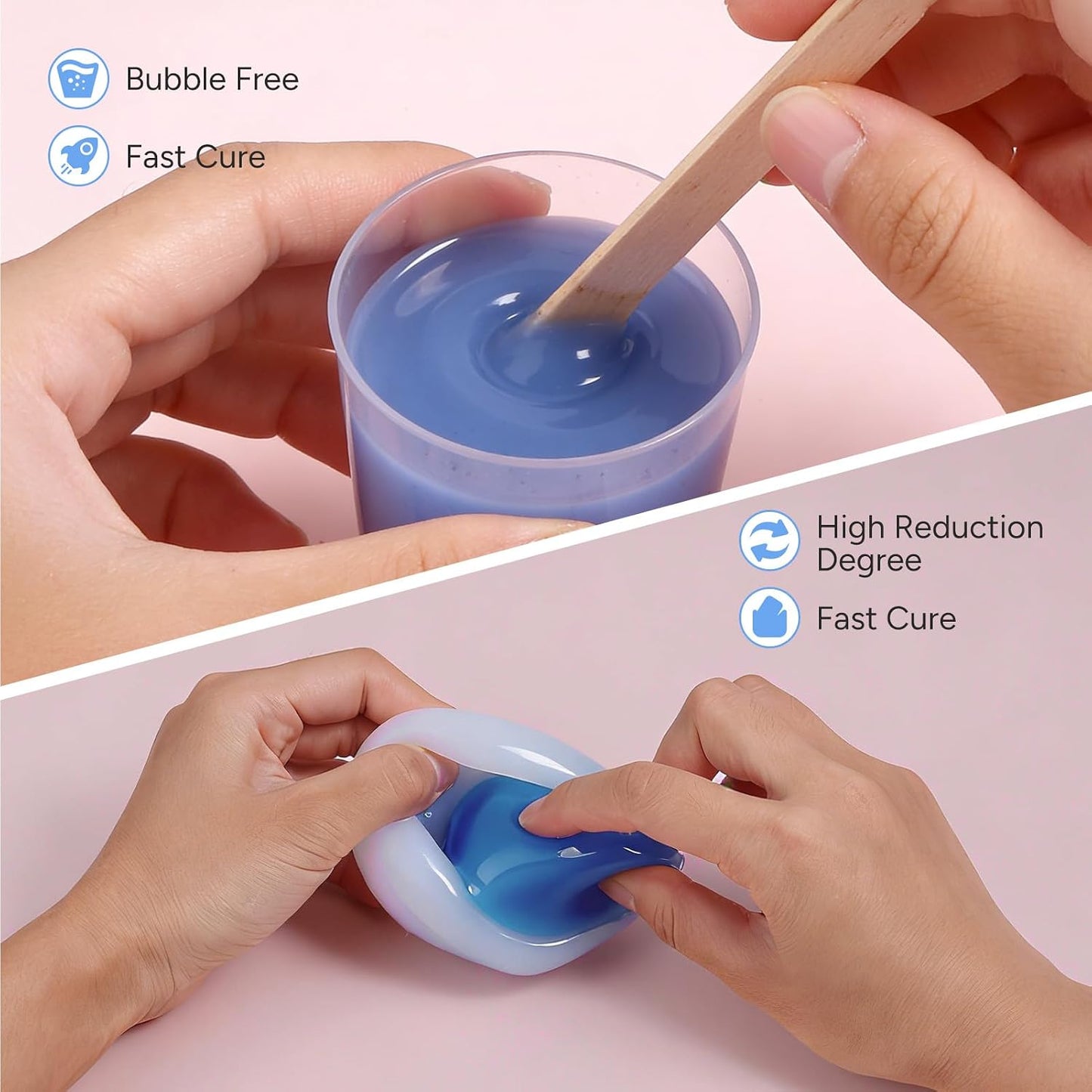 Taba Squishy Kit, Taba Squishy Making Kit for with Gift, 18Oz 1:1 AB Ratio Epoxy Resin Mix, Taba Squishes Mold for Making Your Own Squishies, Taba Squishes Pack for Stress Relief