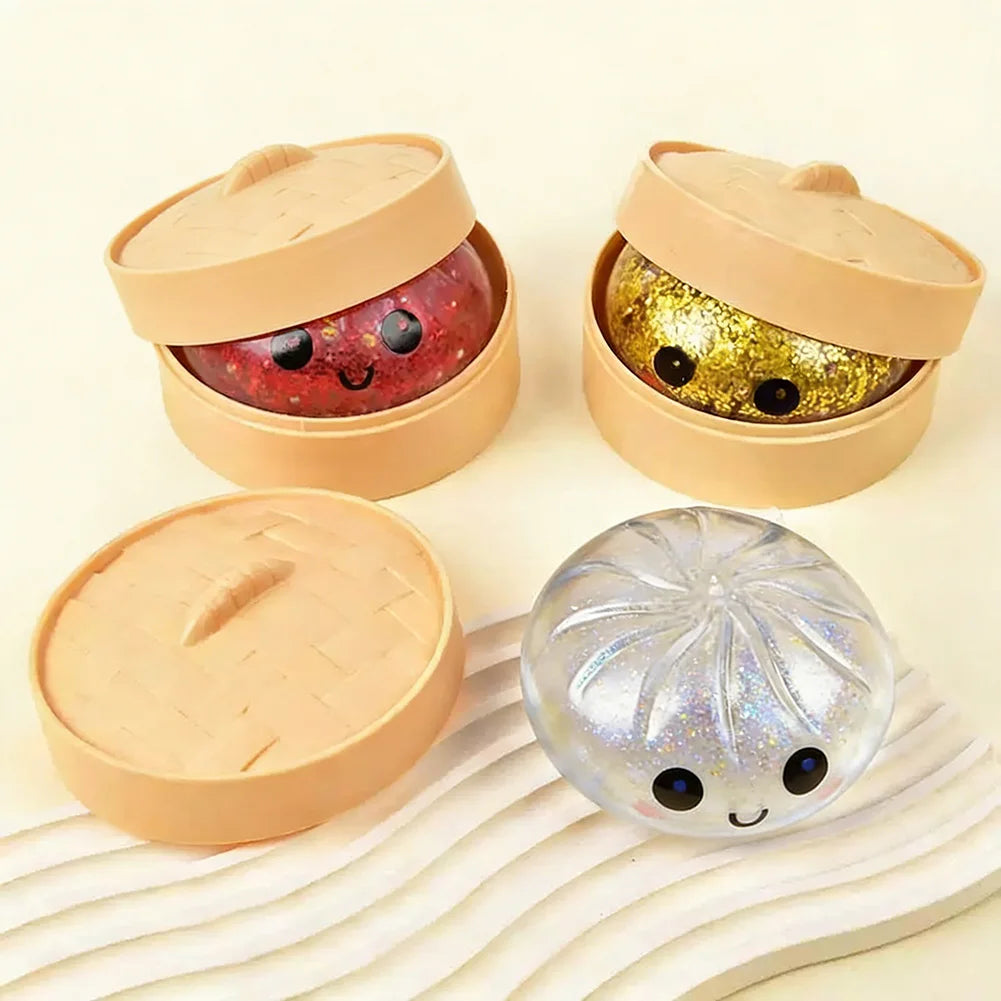 Buns Squishies Toy Squishies Dumplings Stress Balls for Kids Adults Squeeze Dough Stress Relief Toys