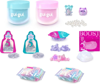 Slime Kit Shimmer Deluxe 2-Pack, Iridescent Slimes | Includes Shimmer & Crystal Pearl Slimes, Pearl Bead Booster, Glow-Up Sachets; Slime Kit for Girls Ages 6+