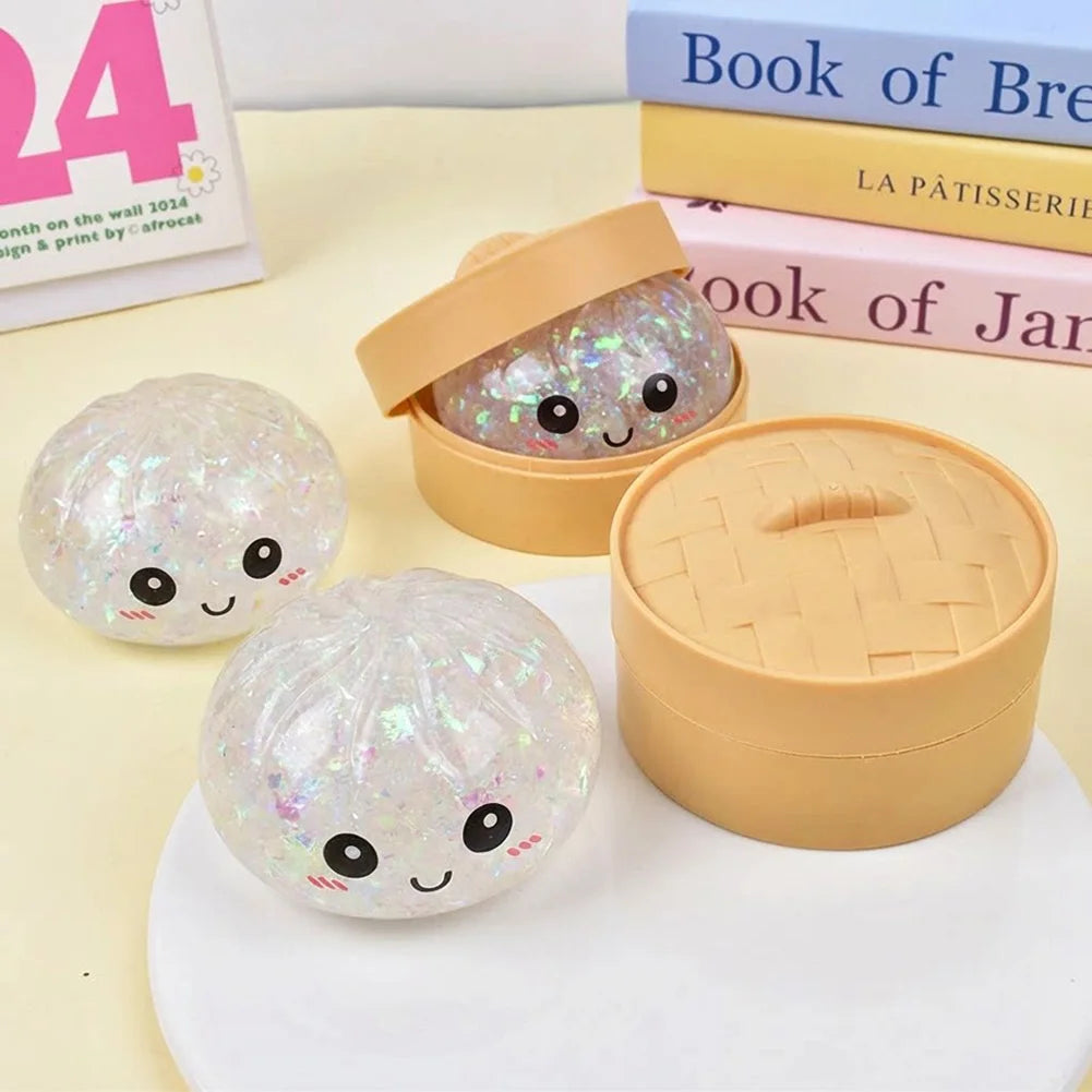 Buns Squishies Toy Squishies Dumplings Stress Balls for Kids Adults Squeeze Dough Stress Relief Toys