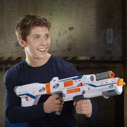 Nerf Modulus Mediator Blaster -- Fires 6 Darts in a Row, Pump Action, Slam Fire, Includes 6-Dart Clip and 6 Official Nerf Elite Darts (Amazon Exclusive)