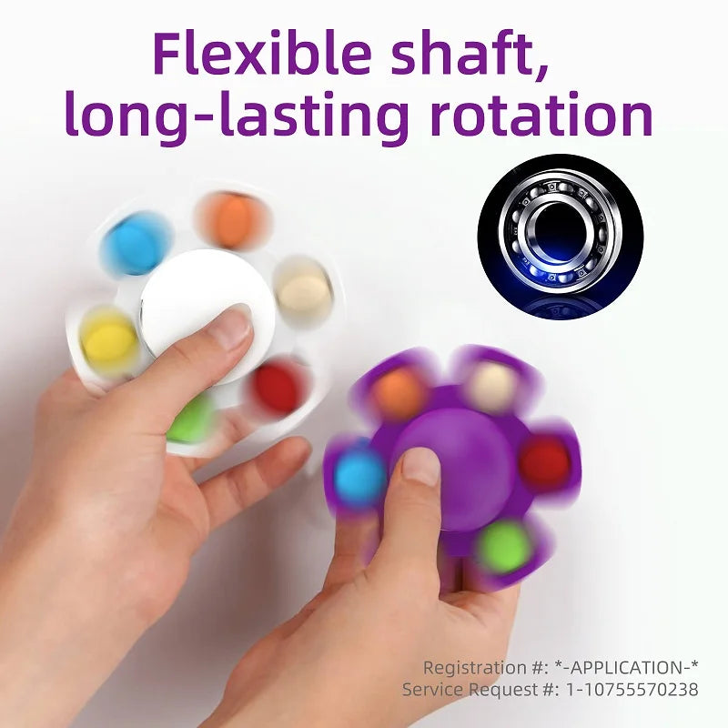 Antistress Push Bubbles Fidget Spinner for Kids and Adults Face-Changing Sensory Toy for Autistic Children Anxiety Relief Gifts