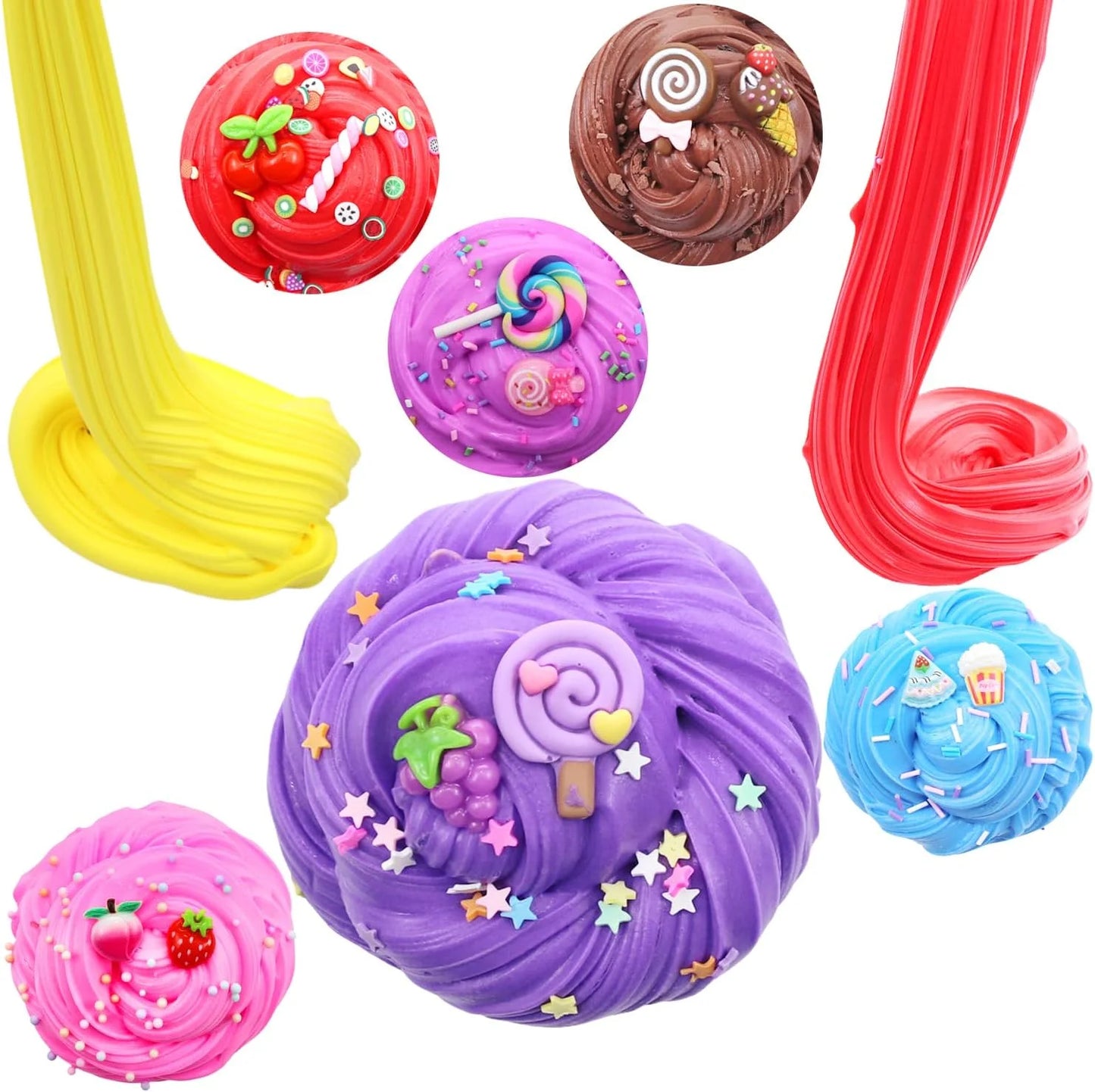 10 Pack Butter Slime Kit, Party Favor Supplies, Super Soft, Non-Sticky, Goody Bag Toy, Prize for Girl and Boys, Christmas Stocking Stuffers